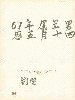 67年属羊男农历五月十四日丑时出生命运