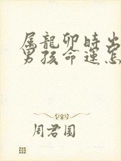 属龙卯时出生的男孩命运怎么样