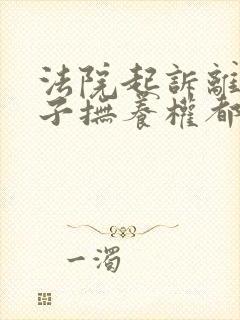 法院起诉离婚孩子抚养权都判给谁