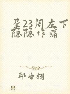 孕23周左下腹隐隐作痛