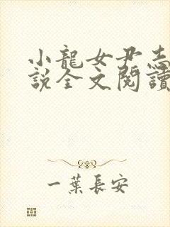 小龙女尹志平小说全文阅读无弹窗