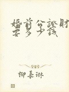 婚前公证财产需要多少钱