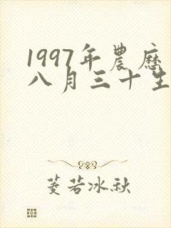 1997年农历八月三十生人命运