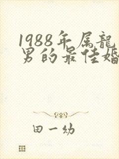 1988年属龙男的最佳婚配