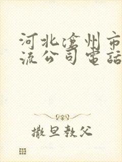 河北沧州市 物流公司电话