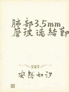 肺部3.5mm磨玻璃结节