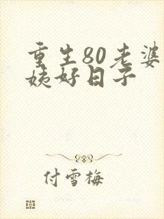 重生80老婆小姨好日子