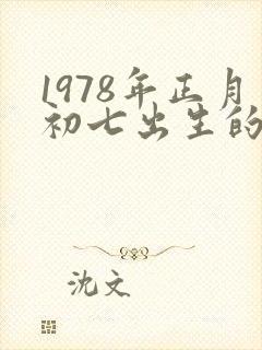 1978年正月初七出生的命运