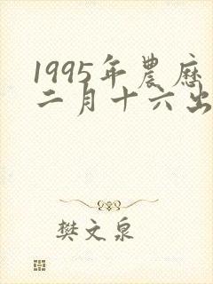 1995年农历二月十六出生的命运