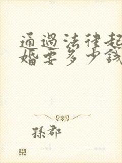 通过法律起诉离婚要多少钱