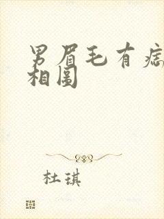 男眉毛有痣的面相图