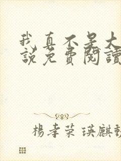 我真不是大佬小说免费阅读封面