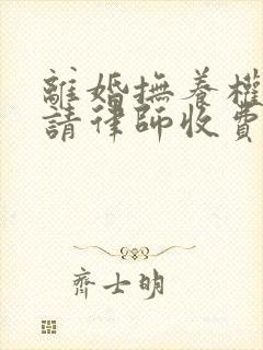 离婚抚养权官司请律师收费