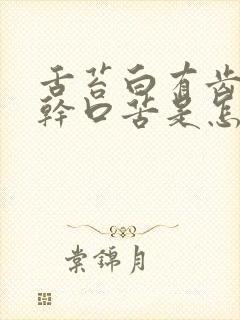 舌苔白有齿痕口干口苦是怎么回事