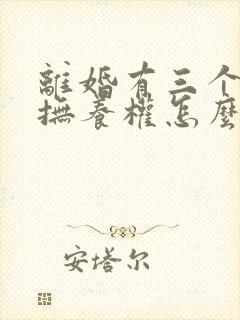 离婚有三个小孩抚养权怎么判定