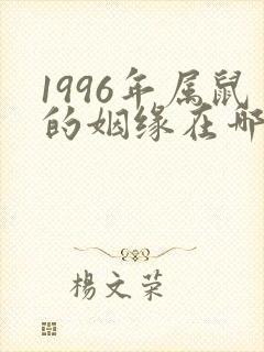 1996年属鼠的姻缘在哪年封面