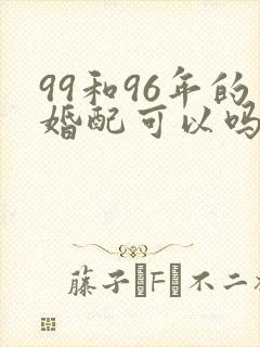 99和96年的婚配可以吗