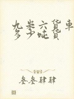 九米六货车能拉多少吨货