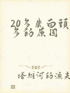 20多岁白头发多的原因