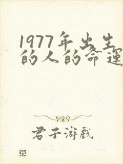 1977年出生的人的命运封面