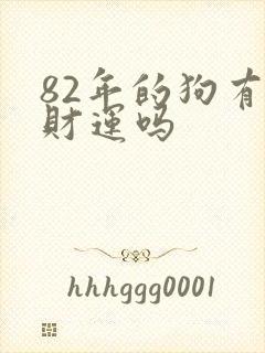 82年的狗有偏财运吗封面