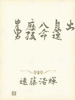 农历八月出生的男孩命运