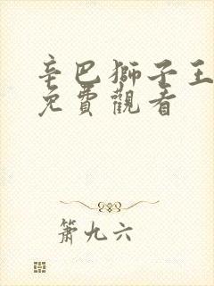 辛巴狮子王电影免费观看封面