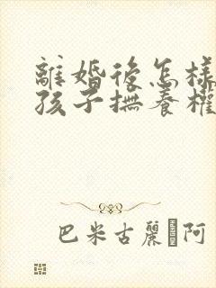 离婚后怎样争夺孩子抚养权问题封面