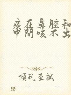 痰在鼻腔和嗓子中间咳不出来