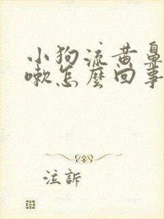 小狗流黄鼻涕咳嗽怎么回事