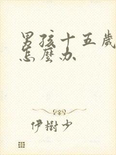 男孩十五岁叛逆怎么办