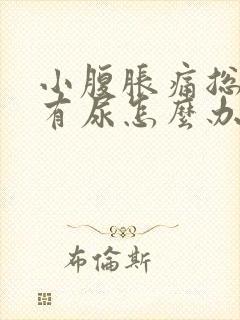 小腹胀痛总感觉有尿怎么办