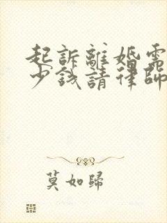 起诉离婚需要多少钱请律师封面