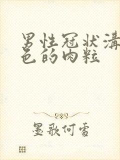 男性冠状沟的白色的肉粒