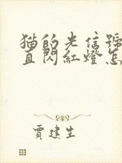 猫的光信号灯一直闪红灯怎么解决