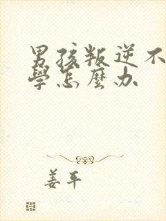 男孩叛逆不想上学怎么办封面