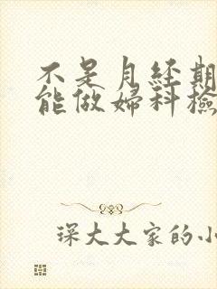 不是月经期出血能做妇科检查吗