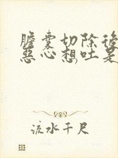 胆囊切除后头晕恶心想吐是怎么回事封面