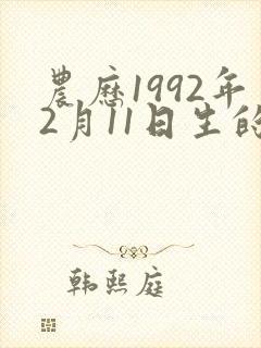 农历1992年2月11日生的命运如何封面