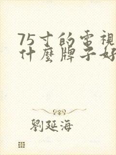 75寸的电视买什么牌子好封面