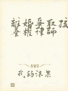 离婚争取孩子抚养权律师