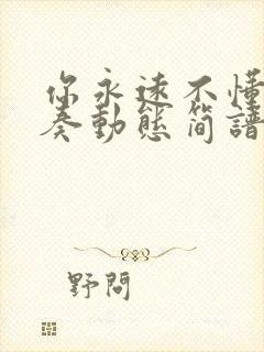 你永远不懂我伴奏动态简谱