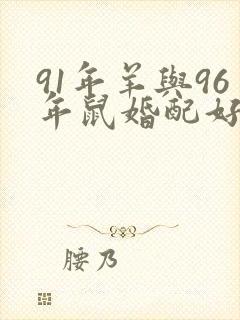 91年羊与96年鼠婚配好吗