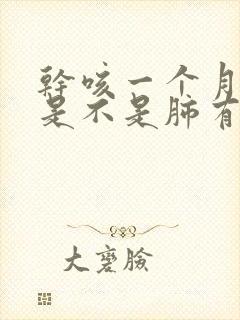 干咳一个月无痰是不是肺有问题