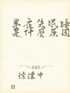 半夜失眠睡不着是什么原因