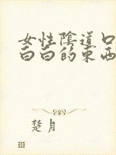 女性阴道口上有白白的东西是什么封面