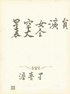 星空女演员排名表大全