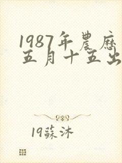 1987年农历五月十五出生的人命运女孩封面