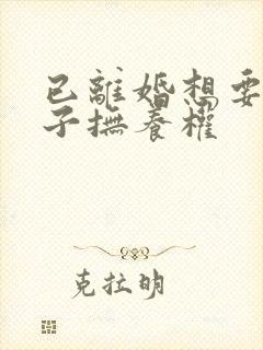 已离婚想要回孩子抚养权