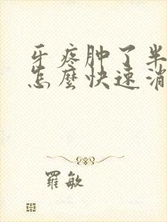 牙疼肿了半边脸怎么快速消肿